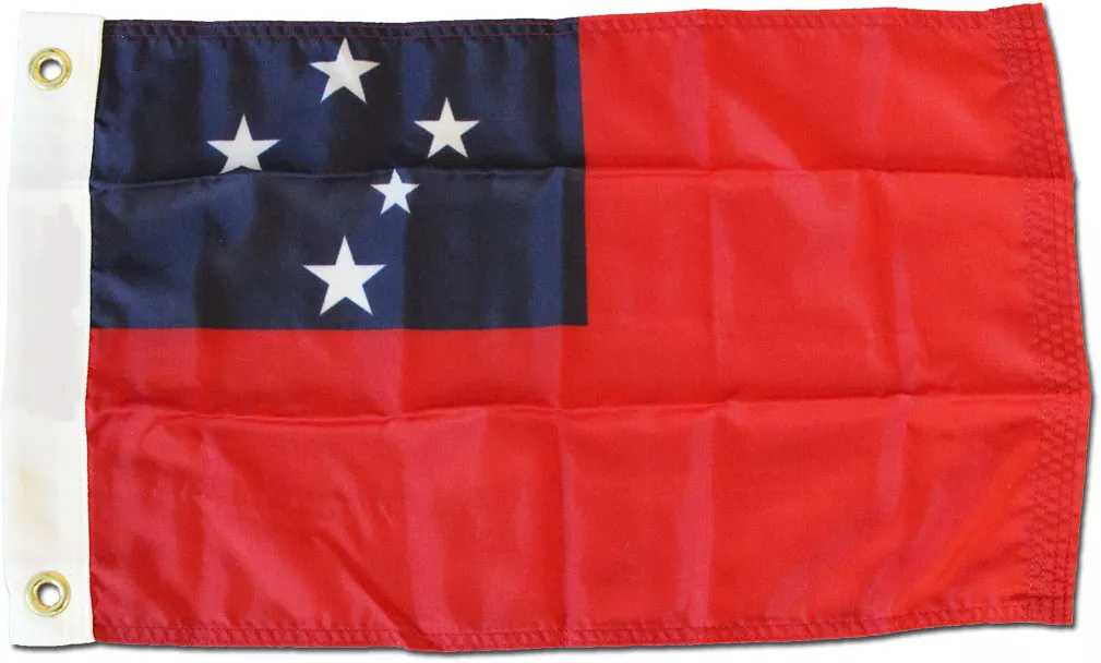 Samoa - 12"X18" Nylon Flag - Nylon, Without Fringe, Grommets