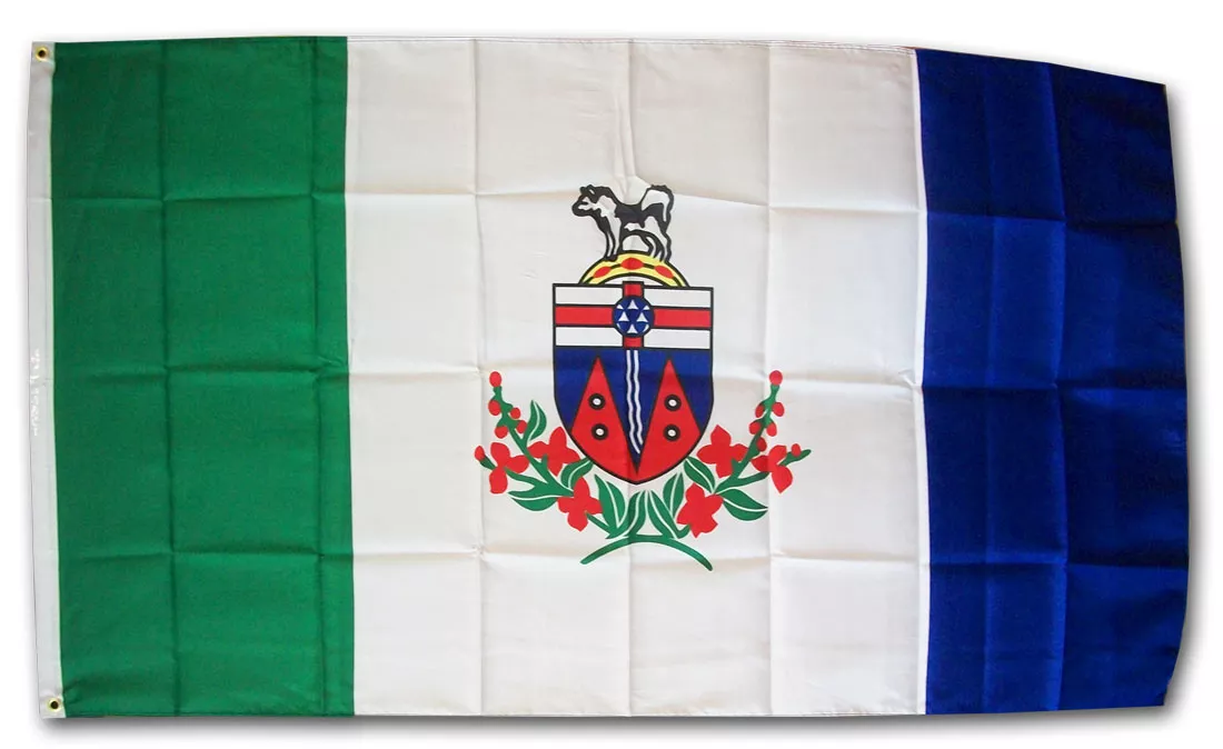 Yukon - 3'X5' Polyester Flag - Lightweight Polyester, 3' x 5', Without Fringe, Grommets