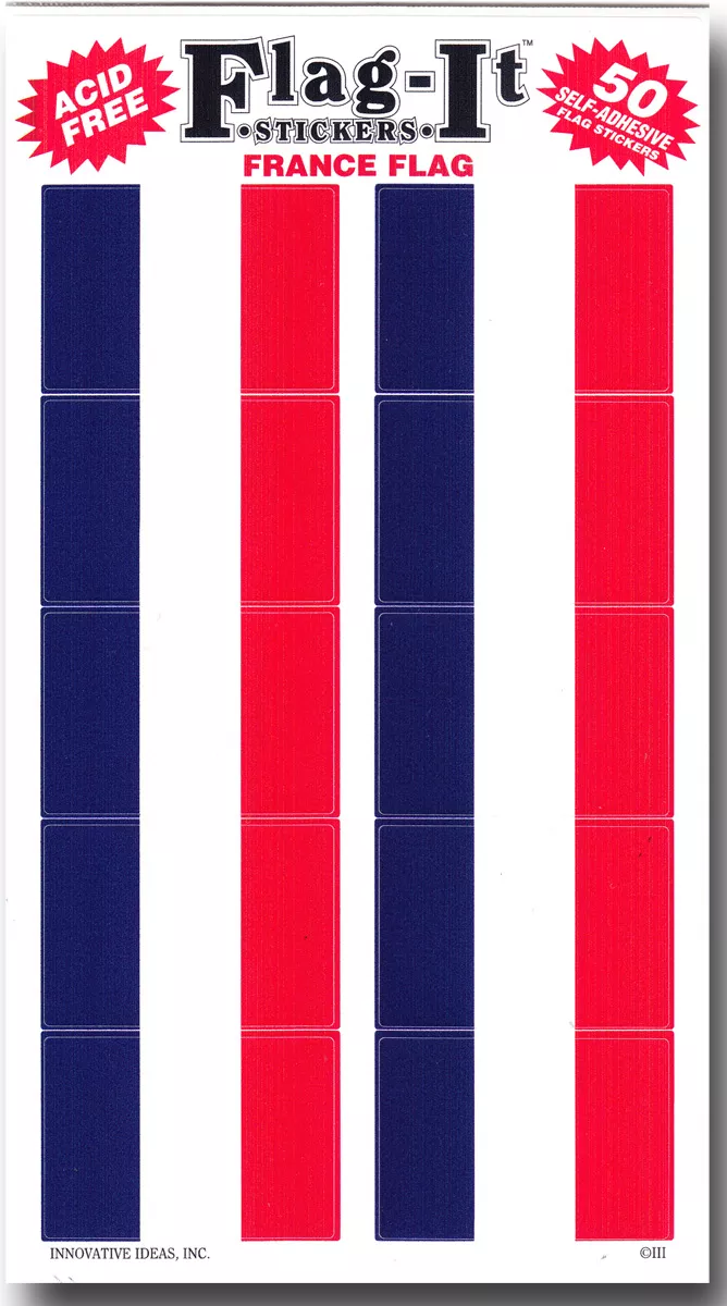 France 50 Count Sticker Pack