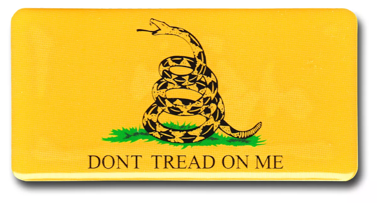 Gadsden Rectangular Domed Sticker