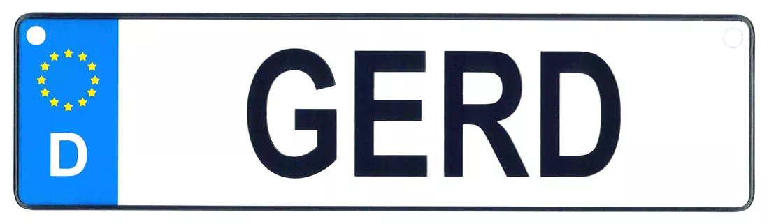 Gerd - European License Plate (Germany)