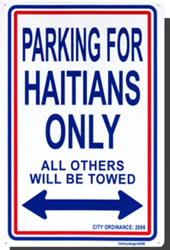 Haiti Parking Sign
