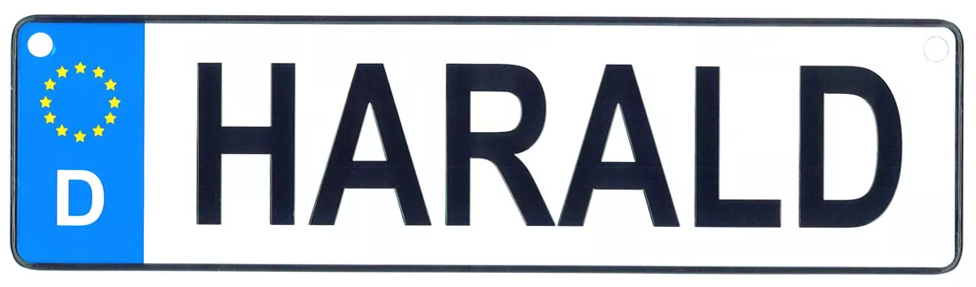 Harald - European License Plate (Germany)