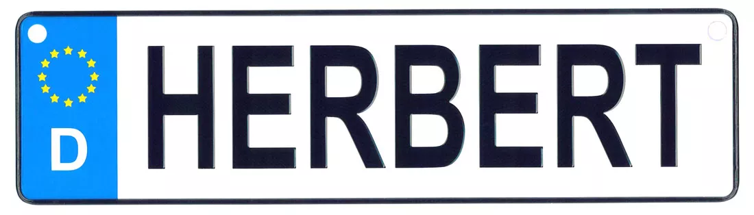Herbert - European License Plate (Germany)