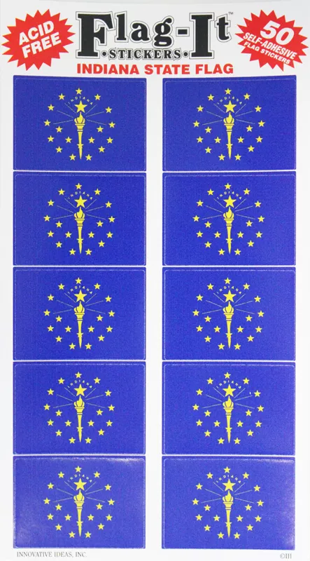 Indiana 50 Count Sticker Pack
