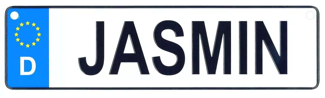 Jasmin - European License Plate (Germany)