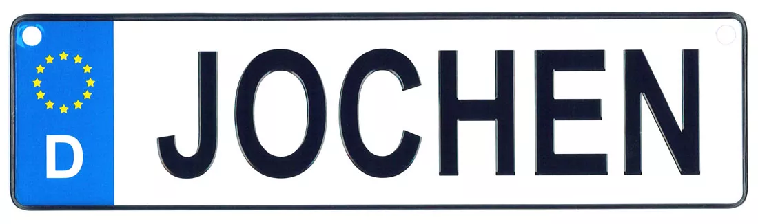 Jochen - European License Plate (Germany)