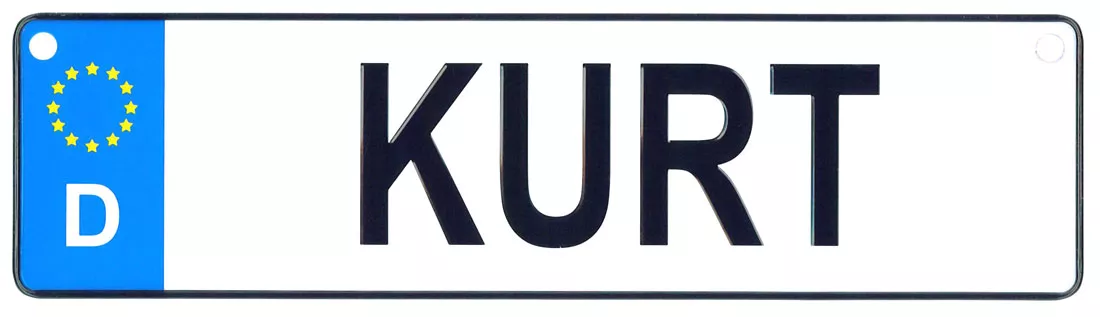 Kurt - European License Plate (Germany)