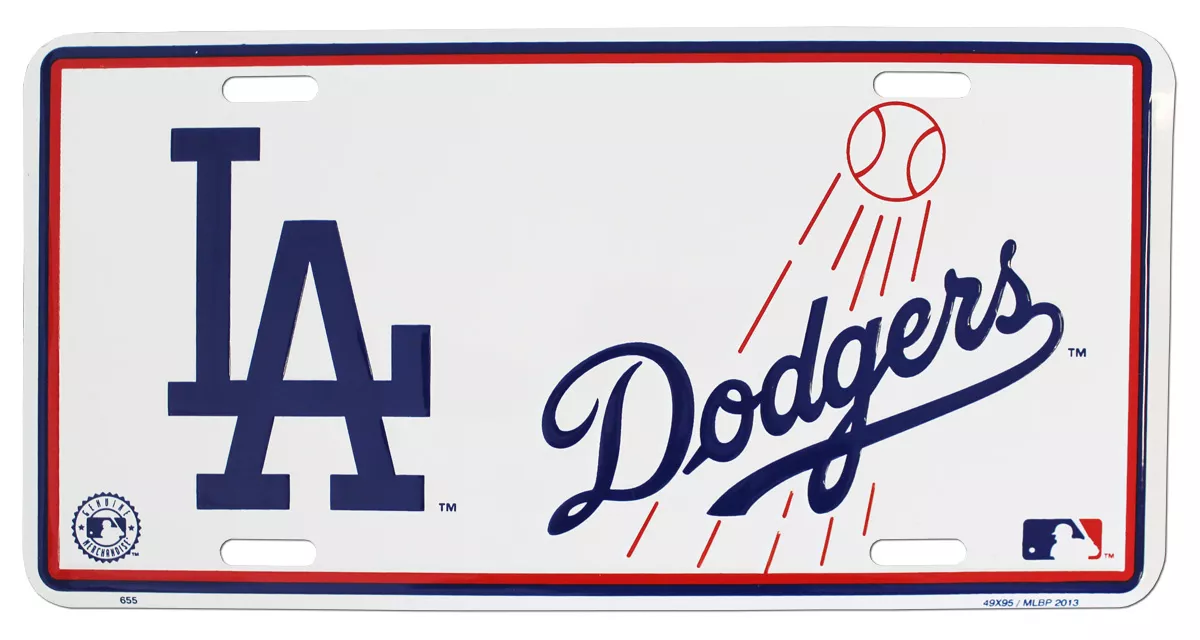 Los Angeles Dodgers MLB License Plate