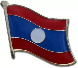 Laos Flag Lapel Pin