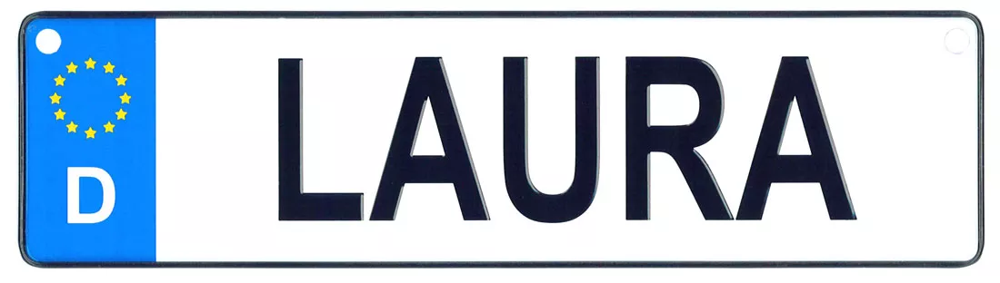 Laura - European License Plate (Germany)