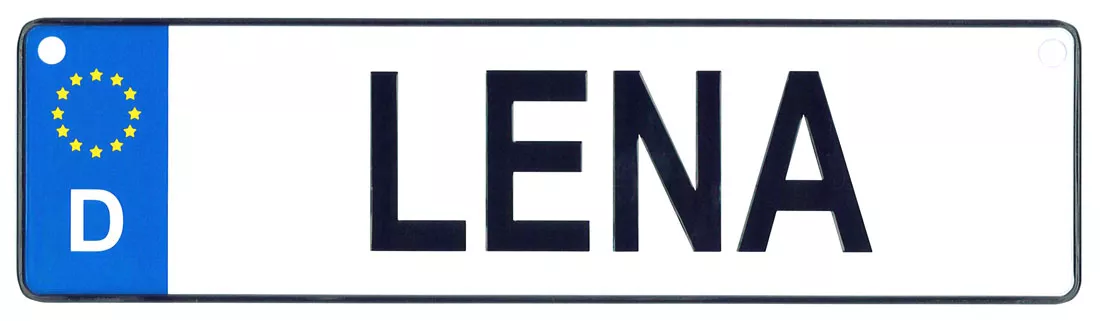 Lena - European License Plate (Germany)