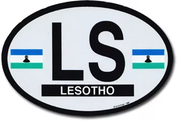 Lesotho Oval Decal