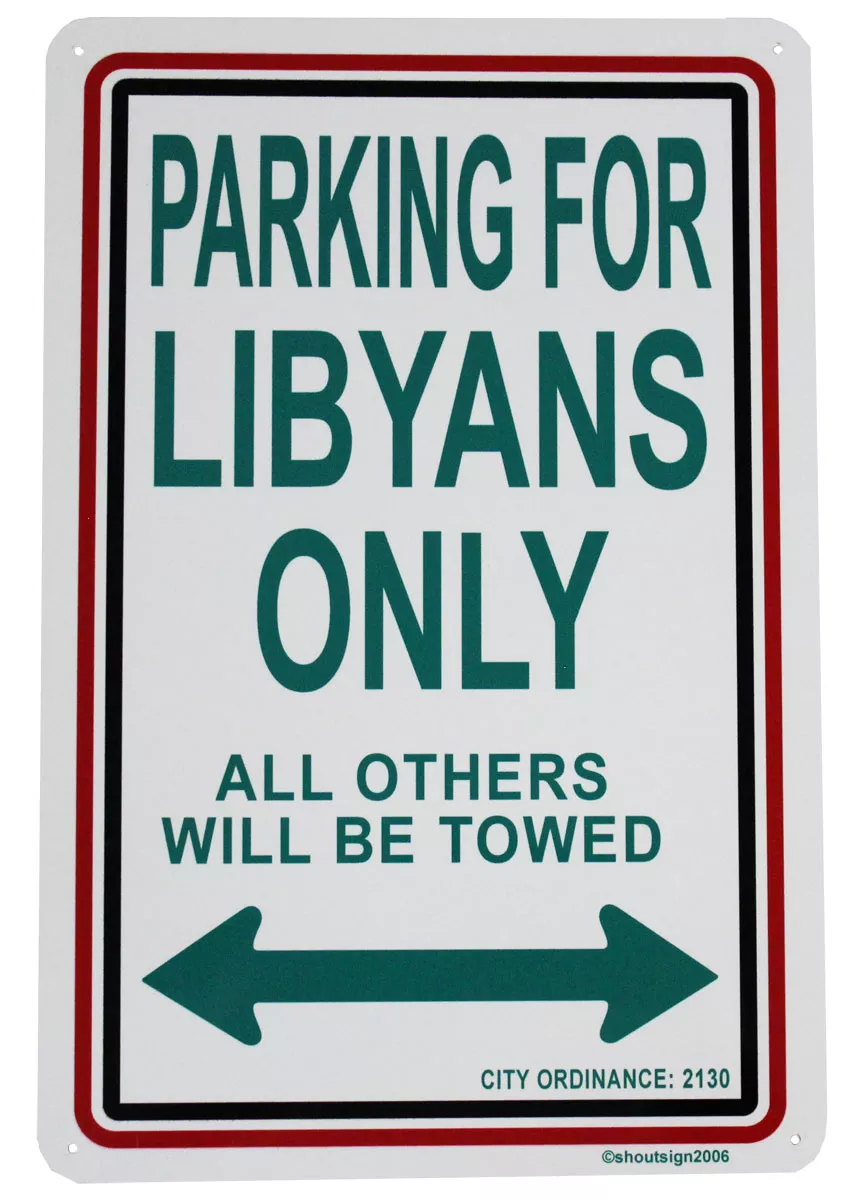 Libya Parking Sign