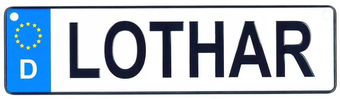 Lothar - European License Plate (Germany)