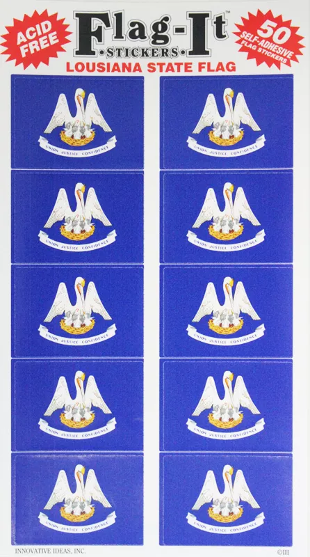 Louisiana 50 Count Sticker Pack
