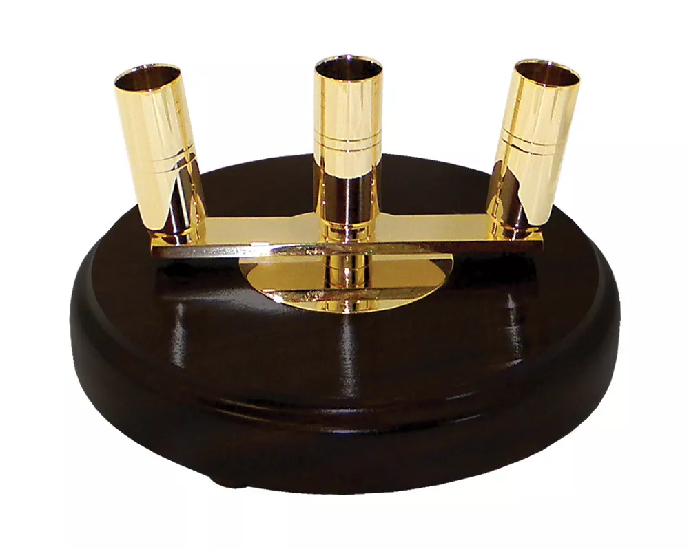 Stand-Mahogany-Three Hole
