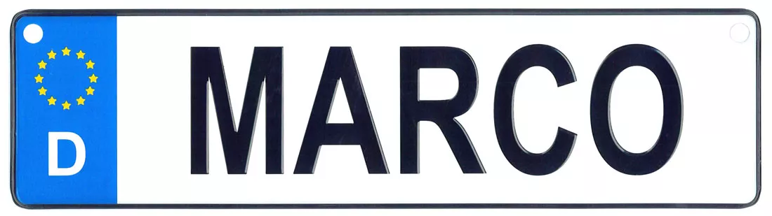 Marco - European License Plate (Germany)