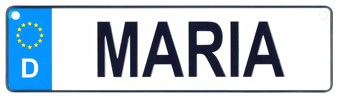 Maria - European License Plate (Germany)
