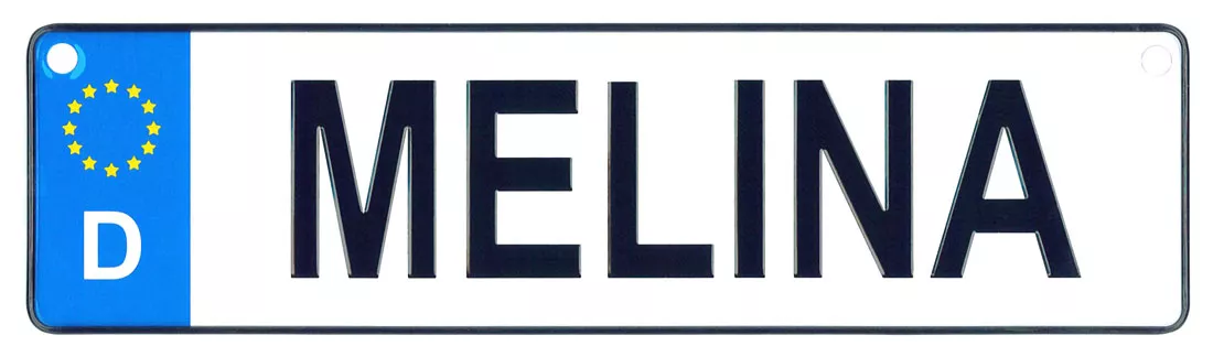 Melina - European License Plate (Germany)