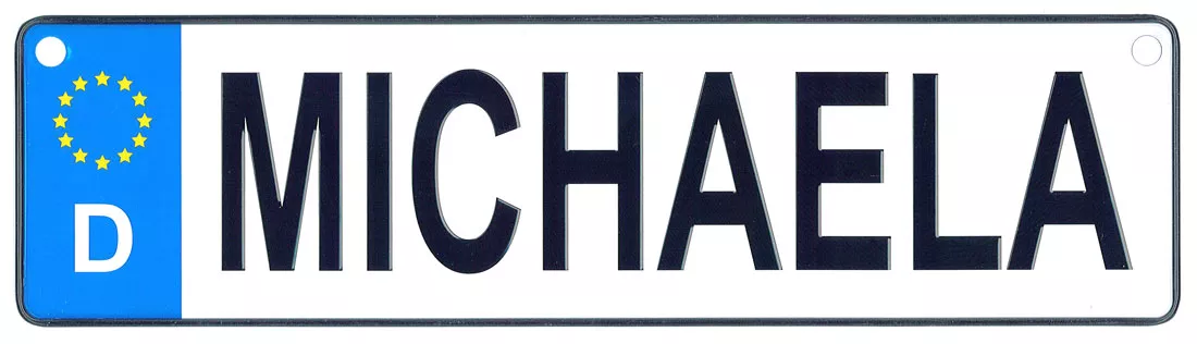 Michaela - European License Plate (Germany)