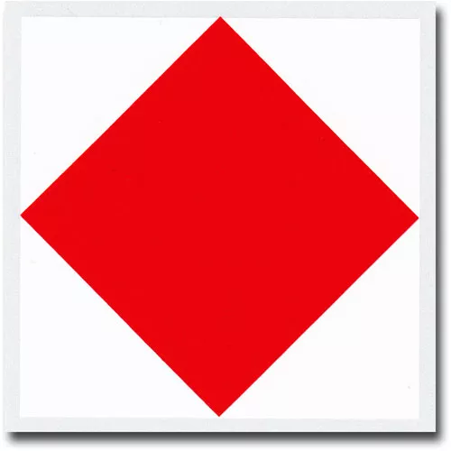 Letter F - Nautical Code Signal Auto Decal