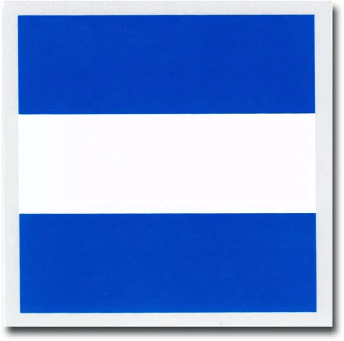 Letter J - Nautical Code Signal Auto Decal