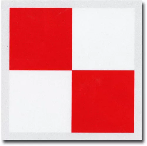 Letter U - Nautical Code Signal Auto Decal