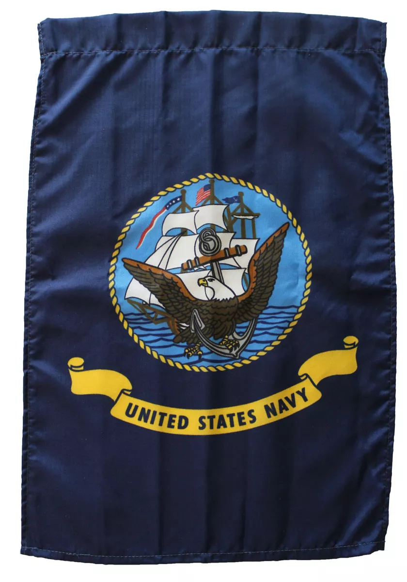 Navy - 12"x18" Garden Banner