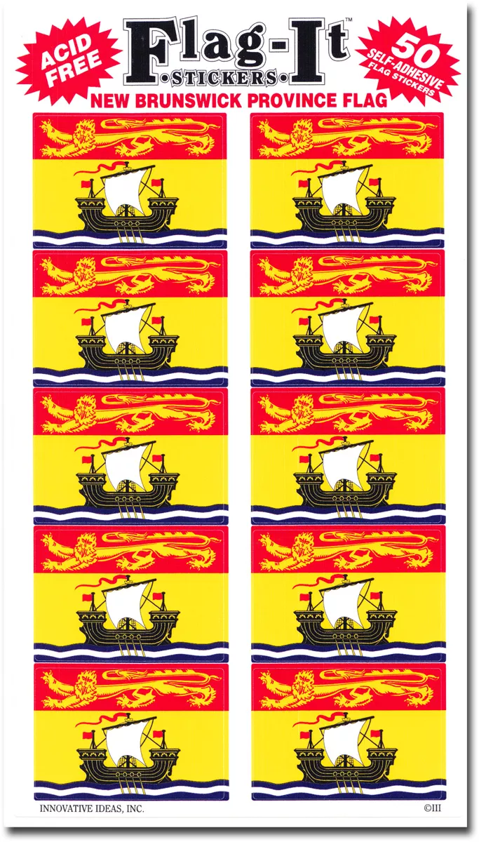New Brunswick 50 Count Sticker Pack