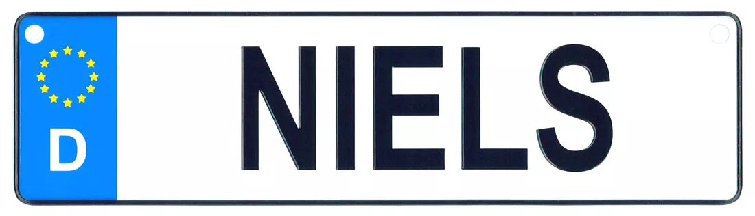 Niels - European License Plate (Germany)
