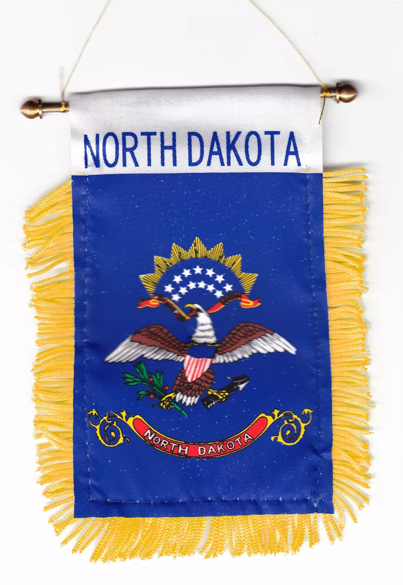 North Dakota Window Hanging Flag
