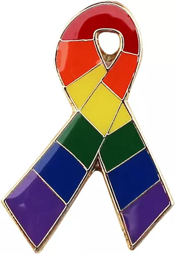 Rainbow (Pride) Flag Lapel Pin (Ribbon)
