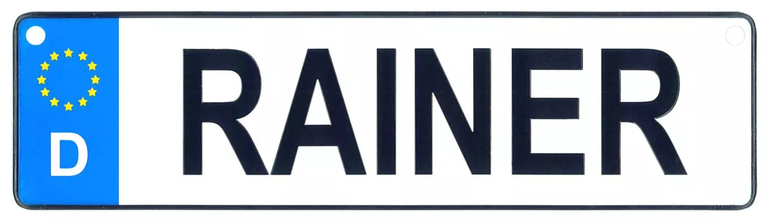Rainer - European License Plate (Germany)