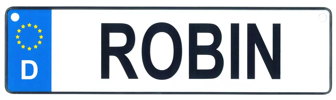 Robin - European License Plate (Germany)