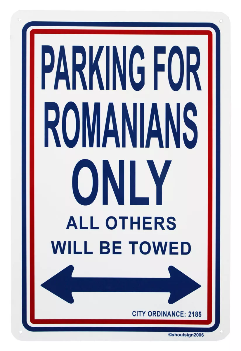 Romania Parking Sign