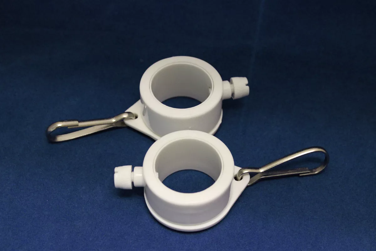 Mounting Rings (white)- Rotating (for 1 1/4" pole)
