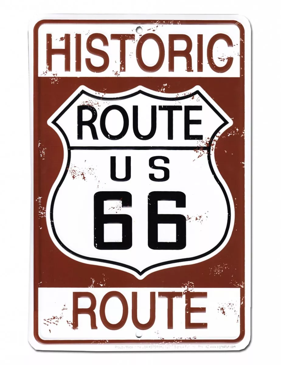 Route 66 Parking Sign (Sepia)