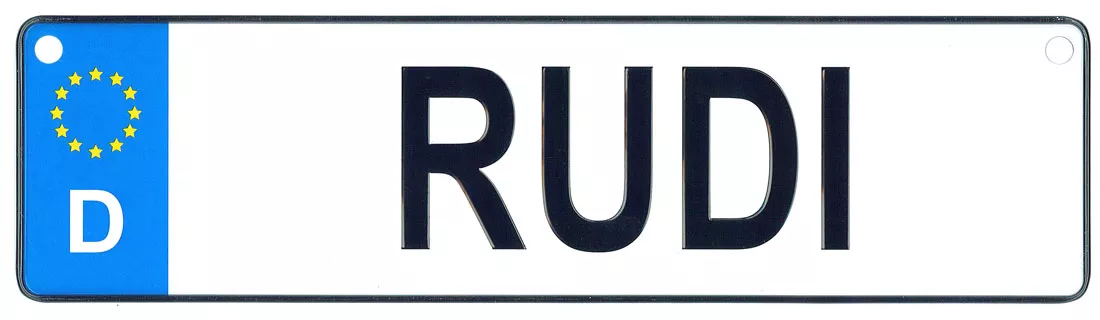 Rudi - European License Plate (Germany)