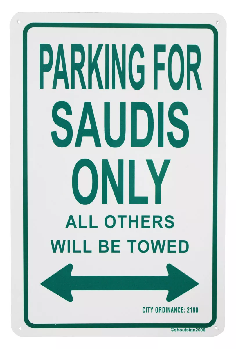 Saudi Arabia Parking Sign