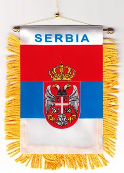 Serbia Window Hanging Flag