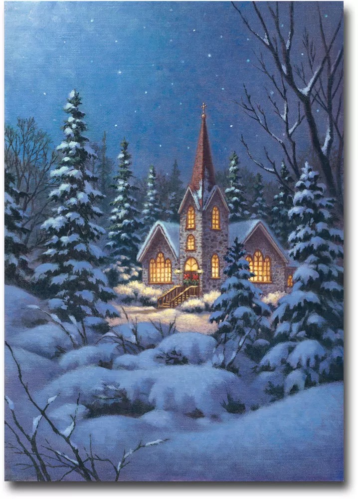 Snowy Steeple Toland Art Banner