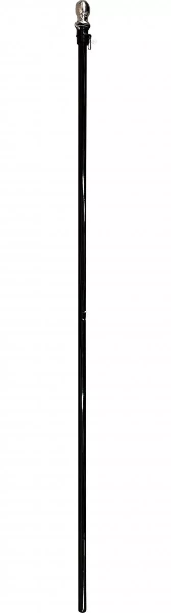 6'x1" Black Steel Pole - 2-Piece