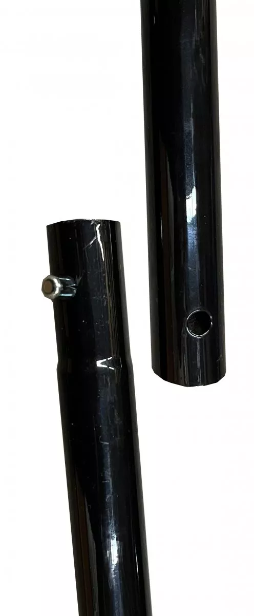 6'x1" Black Steel Pole - 2-Piece
