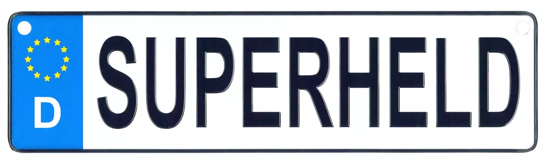 Superheld - European License Plate (Germany)