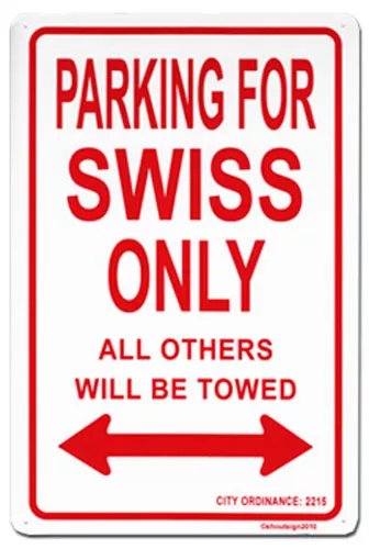 Switzerland Parking Sign
