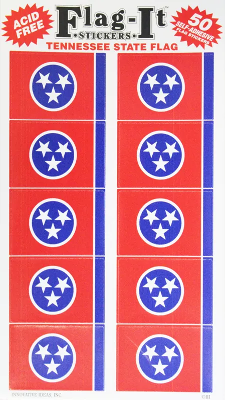 Tennessee 50 Count Sticker Pack
