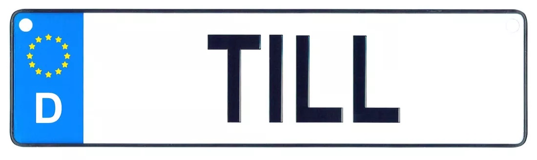 Till - European License Plate (Germany)