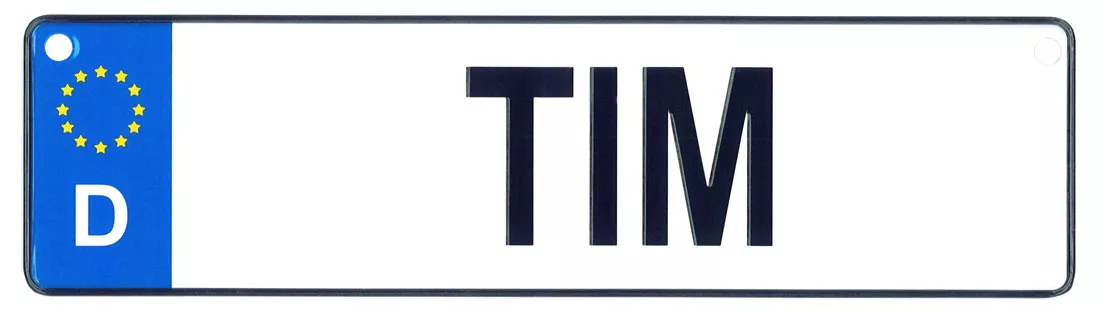 Tim - European License Plate (Germany)