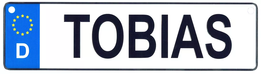 Tobias - European License Plate (Germany)